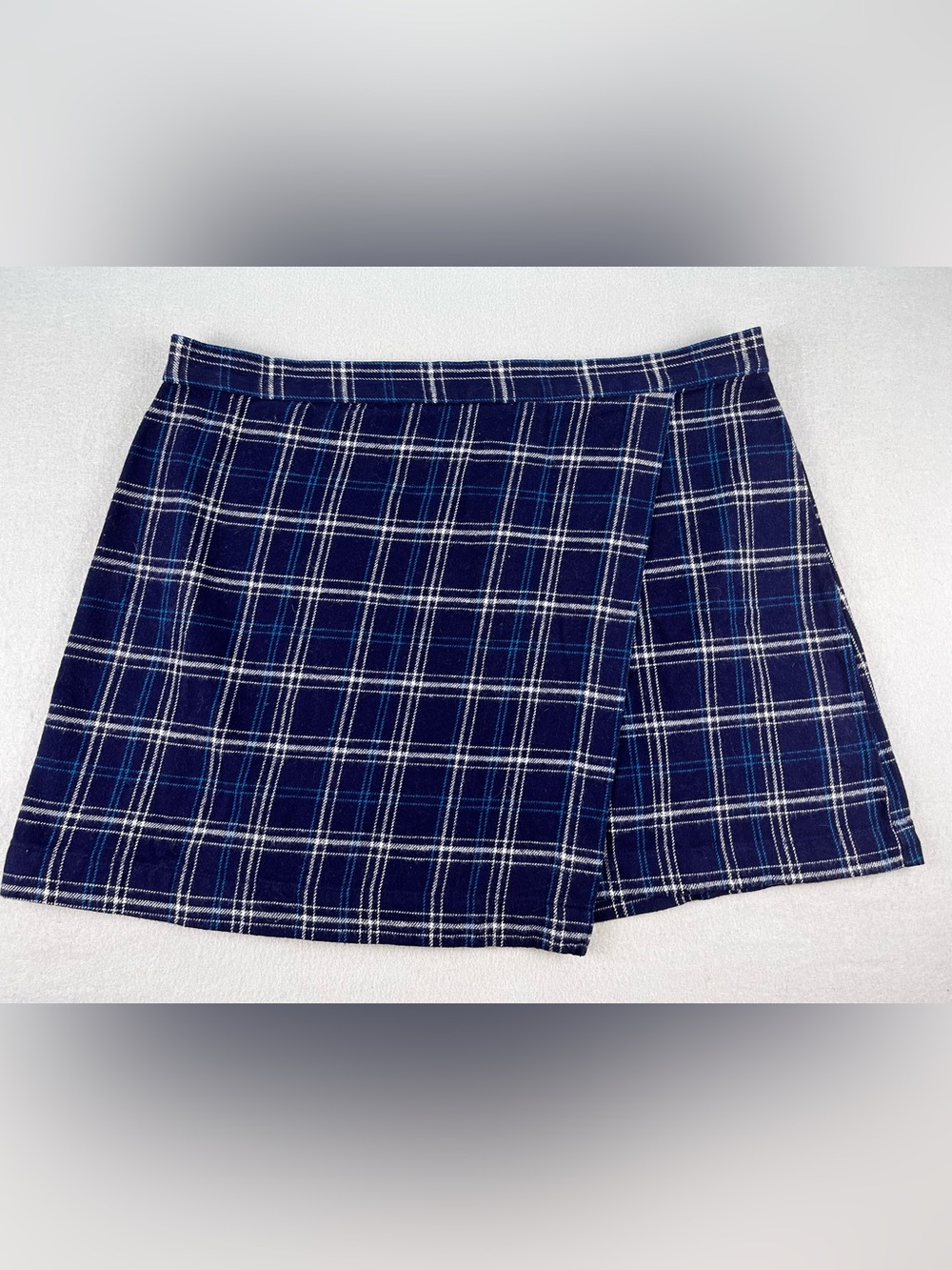 NEW True Craft Blue Fall Plaid Skirt Womens Plus Size 14W
